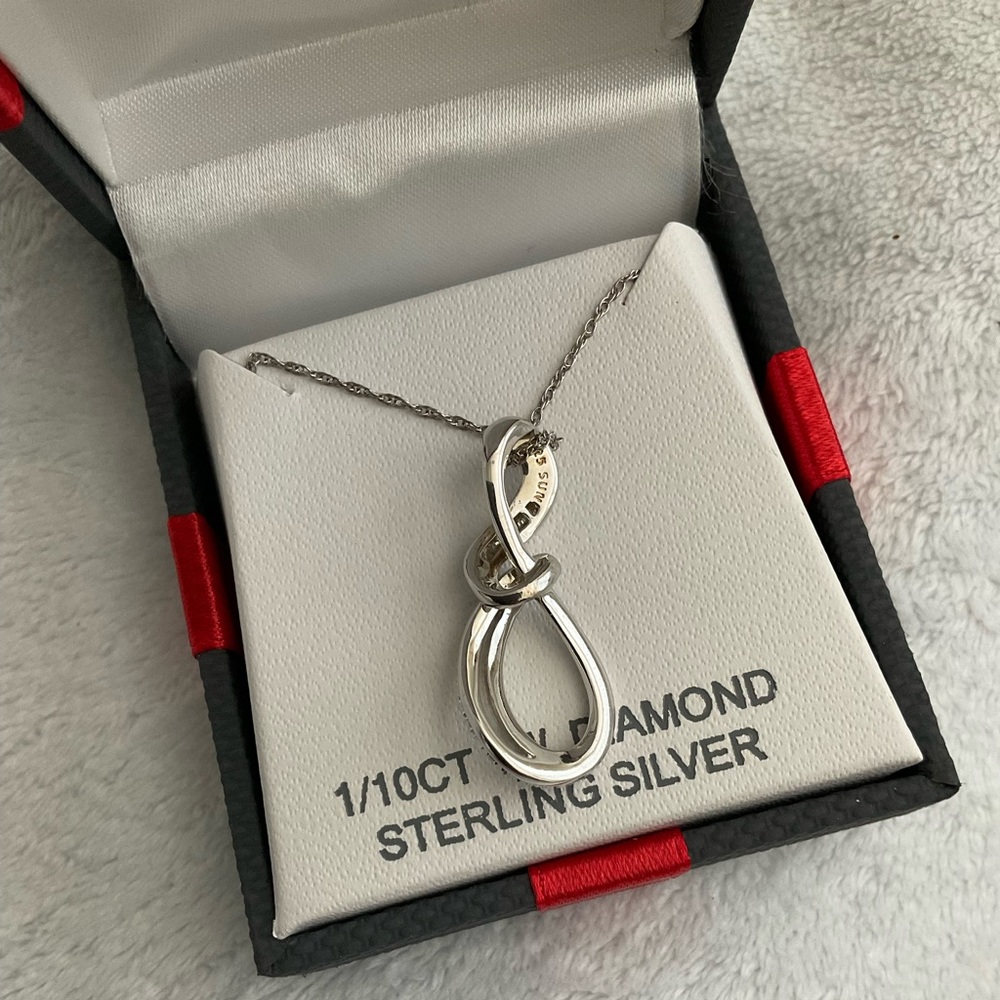 NWT 1/10CT TW DIAMOND STERLING SILVER - Picture 8 of 10